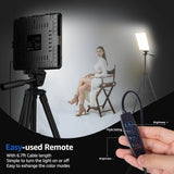 XRDKJ 2-Pack LED Video Light Kit, Studio Light, 2800-6500K Dimmable Photography Lighting Kit with 57 Inch Extendable Tripod