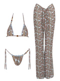 2026 Fashionable Boho Chic Bikini Set with Unique Paisley Design Perfect for Beach Wear and Pool Parties Summer Getaways