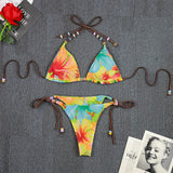 2026 Sexy Printed Mirco Bikini Sets Women Tie Side G-String Thong Swimsuit Female Bandage Bathing Suit Brazlian Swimwear Biquini