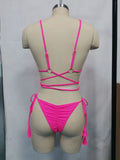 Print Triangle Bikini Set Women Split Swimwear Sexy Bandage Design Micro Bikini Beachwear Summer New Lady Swimming Bathing Suit