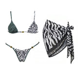 Floral 3Pcs Bikinis Sexy Women Swimsuits Female Push Up Swimwear Micro Bikini Set Bathingsuit Swim Suit Beachwear Print Biquini