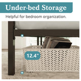 Hoomich Canopy Bed Frame Four Poster Metal Crossbar Easy Assembly