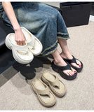 Women Beach Flip Flops Summer Platform Shoes Soft EVA Female Indoor Street Slippers Korean Style Girls Daily Walking Sandals