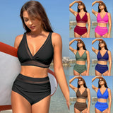 High Waist Bikini Set Sexy Push Up Swimsuit Women Black Beachwear Tummy Control Swimwear Adjustable Bathing Suit Bikinis