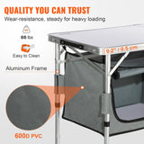 VEVOR Folding Camping Kitchen Table for Outdoor Cooking Portable