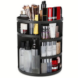 New Transparent Cosmetics Organizer, 360° Rotating - Countertop Rotating Storage Rack, Must-Have for Bathroom/Cosmetic Storage