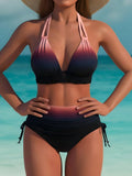2026 High Waist Bikinis Women Padded Halter Swimwear Female Sexy Sporty Swimsuit Bathers Bathing Swimming Swim Suit Beachwear