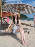 New Sexy Bikini Swimsuit for Women, Covering Flesh and Slimming, High-end Feeling, Spicy Girl Beach Vacation Three Piece Set