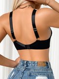 Fashionable deep V cross sexy Lingerie American style bra without steel ring comfortable women's underwear to wear MR3526