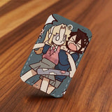 I Love Amy  AMY x BIBI Anime Rectangle Card Case Keychain Access Card Bag Key Tag Ring Leather Card Holder Key Ring Access
