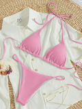 String Thong Bikinis 2025 Women Sexy Triangle Swimsuit Brazil Tong Swimwear Female Padded Bathing Swimming Suit Beachwear Summer