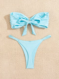 Sexy Bandeau Bikini Set 2026 Women Coffee Starfish Ornament Push Up Thong Swimsuit Brazilian Beach Bathing Suit Micro Swimwear