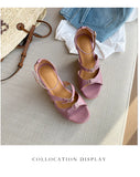 Women’s Sandals Cowhide Shoes Thick Platform Heel Sandals Elegant Lady Summer Apricot High Heel Peep Toe Buckle Sandals