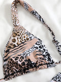 2025 Brazilian Thong Bikinis Strappy Swimsuit Women Sexy Printed Swimwear Female Bathers Swimming Bathing Swimming Swim Suit