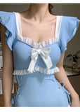 Female One-piece Swimsuit, Cute Girl, Conservative Coverage, Slimming Effect, Instagram Style New Vacation Hot Spring Swimsuit