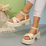 2026 New Women's Shoes Fashion Thick Sole Comfort Thin Strap Soft Sole Beach Sandals  for Women