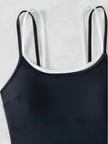 2026 Sexy Strappy Swimsuit One Piece Black Swimwear Female Solid Bathers Bathing Swimming Swim Suit Beachwear