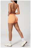 New Tight Yoga Set Women Breathable Quick Drying Sports Bra High Waist Shorts Fitness Suit Outwear Leisure Workout Gym Tracksuit