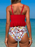 Printed Strappy Bikinis 2026 Ruffle Swimsuit Women Sexy Swimwear Female Bathers Swimming Bathing Swimming Swim Suit Beachwear