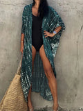 17 Colors Leopard Printed Colorful With Belt Tunic Cover-ups Beach Dress Beach Wear Beachwear Female Women Beach Cover Up V4510L