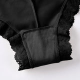 Back Crossing Bandage Hollow Out Sexy Panties Lace Edge Seamless Underwear Women Transparent Lingerie Ice Silk Briefs Thong