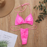 Shiny PU Mini Micro Bikini 2025 Women Swimsuit Female Brazilian Swimwear Two Pieces Bikini Set High Cut Bathing Suit Swim Lady