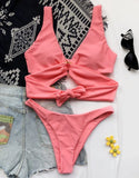 Sexy Adjustable Rings Cross Bandage Bikini Female Swimsuit Women Swimwear Two-pieces Bikini set Bather Bathing Suit Swim Lady