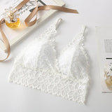 Lace Bralette Deep V-neck Bras For Women Push Up Bra Female Comfort Underwear Sexy Lingerie Padded Brassiere