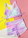 Tie Dye Female Swimsuit High Waist Bikini Women Swimwear Two-pieces Bikini Set Yoga Bikinis 2025 Bathing Suit Swim Sport Wear