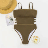 2026 Swimsuit One Piece Solid Swimwear Women One-piece Bathing Swim Suit Female Padded Beach Wear Swimming Summer
