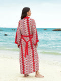 2026 Women Swimsuit Beach Cover Up dress Sleeve Kaftan Beach Tunic Long Pareos Bikinis Cover ups Summer Robe Plage Beachwear