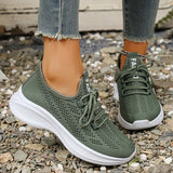 Spring Summer Breathable Mesh Sport Shoes Women Slip On Hollow Out Knitted Flats Shoes Woman Plus Size 43 Thick Sole Sneakers