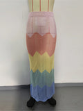New Colorful Hollow Out Knitted Tunic Beach Cover Up Cover-ups Beach Dress Beach Wear Beachwear Long Skirt Female Women K6588