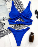 Sexy Adjustable Rings Cross Bandage Bikini Female Swimsuit Women Swimwear Two-pieces Bikini set Bather Bathing Suit Swim Lady
