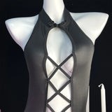 Hot Sexy Lingerie Lace Erotic Teddy Bodysuit Women Sexy Underwear Hollow Perspective Crotchless Stripper Clothing Babydoll Dress
