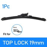1Pc Universal Front Car Wiper Blades Durable Rubber Soft Frameless Bracketless Brushes Windshield Windscreen Window Accessories