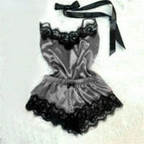 Summer Lace Silk Pajama Set Women Sleepwear Sexy Lingerie Camisole Shorts Cami Top Comfortable Casual Pijamas