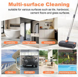 Floor Scrub Brush With Long Handle 3-In-1 Heavy Duty Scrubber