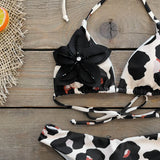 New Halter Bikini High Leg Swimsuit Swimwear Women Deep Back Two-Piece Separates Bikini Sets Strappy Bathing Suits