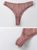 New Style Lingerie for Women with Large Busts, Ultra-Thin Sexy Striped Bra, Side Breast Reduction, Anti-Sagging, Adjustable Bra Set