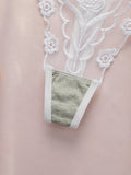 6pcs Ladies' New Lace Sexy Black And White Embroidered Flower Print Sexy Set Thong Underwear C2648