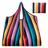 BIG Eco-Friendly Folding Shopping Bag Reusable Portable Shoulder Handbag for Travel Grocery Fashion Pocket Tote