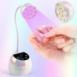 UV LED Nail Lamp, Cordless Gel X Nail Lamp Flash Cure, Auto Sensor Gooseneck Portable USB Gel Nail Dryer U V Light with 4 Timers