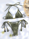 Miyouj Triangle Bikini New Two Piece Suit Solid Color Beachwear 2026 Bikini Women's Swimsuits Sexy Bathsuit Micro Thong Swimwear
