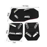 Aluminum Car Pedal Cover Set  Automatic Transmission & Gas Foot Covers in Red Silvery, Blue - Stylish Auto Interior Accessories