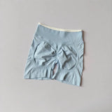 Women's High-Waisted Seamless Yoga Sports Shorts Hip-Lifting Knitted Peach Pants Summer Training Fitness Wear