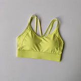 Women's Summer Shock-absorbing Running Yoga Tank Top with a Beautiful Contrasting Sports Bra and a Professional Pilates Bra