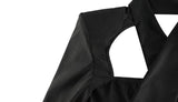 Ahagaga Sexy Club Women's Mini Dresses Solid Hollow Out V-Neck Regular Long Sleeves Sheath Bodycon Slim Fit Streetwear Vestidos
