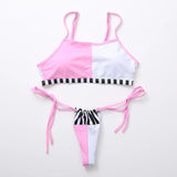 2026 Sexy Bikini Women Swimwear Swimsuit Push Up Striped Patchwork Bikini Set Bathing Suit Beach Bikini Female Biquinis Feminino
