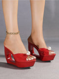 New Summer Fashion Design Peep Toe Beaded Slippers Platform Sandals Women Hollow Heels Female Shoes Zapatos Mujer